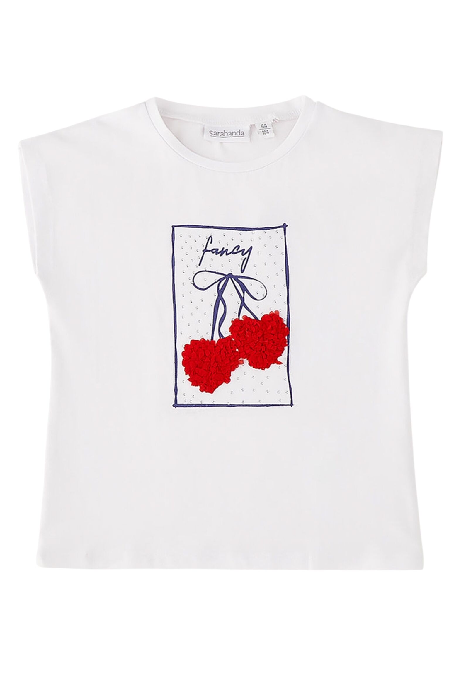 Футболка дев. АРТ.0.G316.00,бел-крас,хл-эл