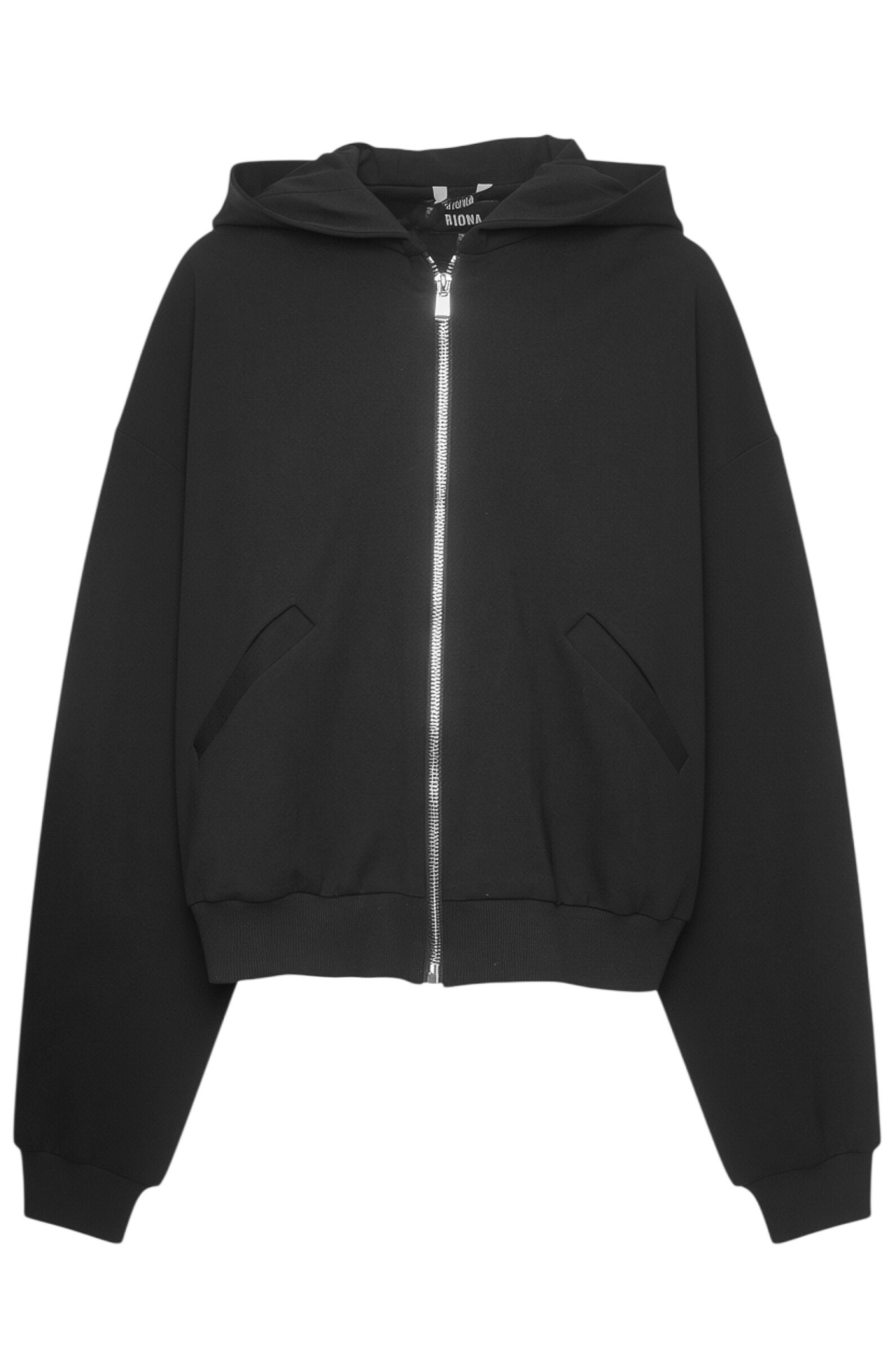 Толстовка дев. АРТ.Short hoody,чер,хл-эл