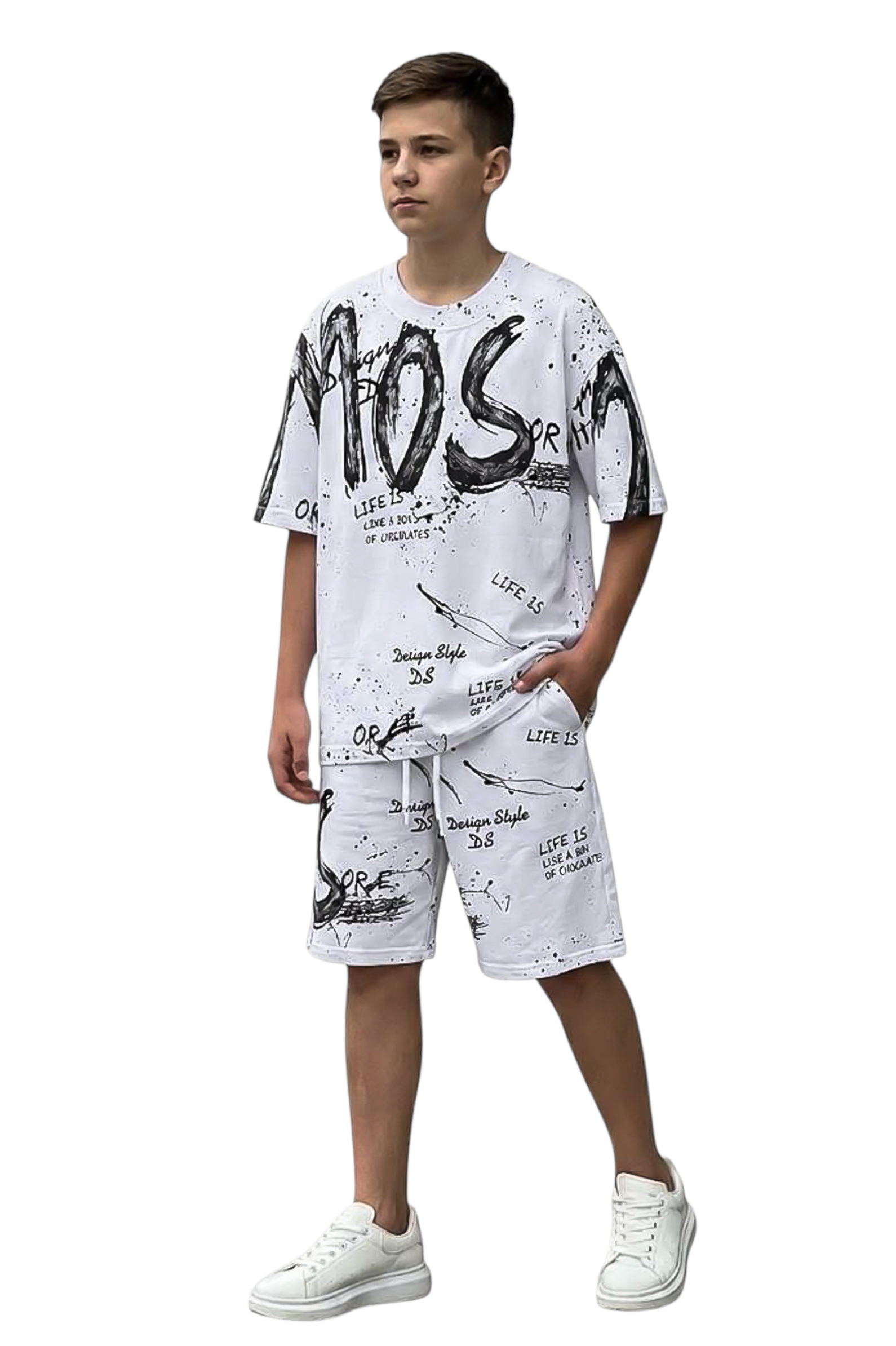 Костюм АРТ.XS5008.01,бел,хл-пэ