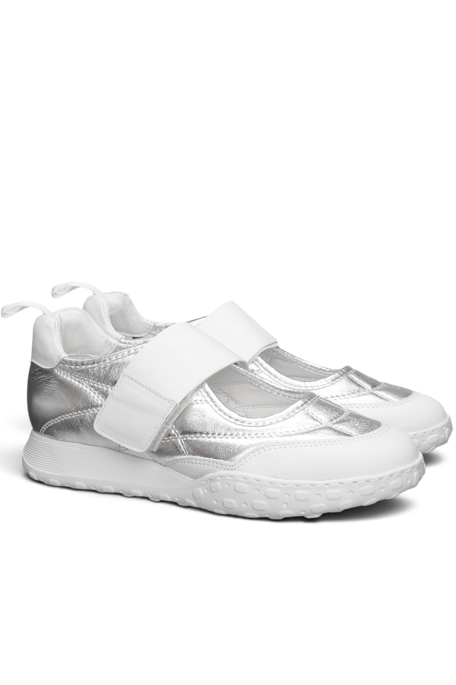 Балетки жен. АРТ.26YA-0134,бел-сереб,н.к/н.к