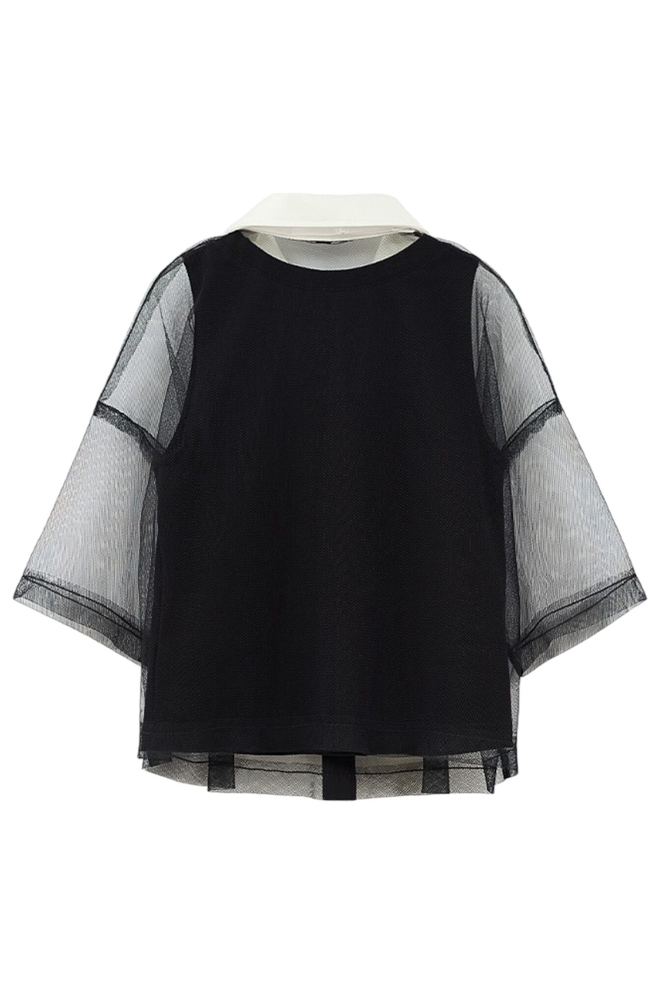 Блуза дев. АРТ.252240,чер-бел,хл-эл