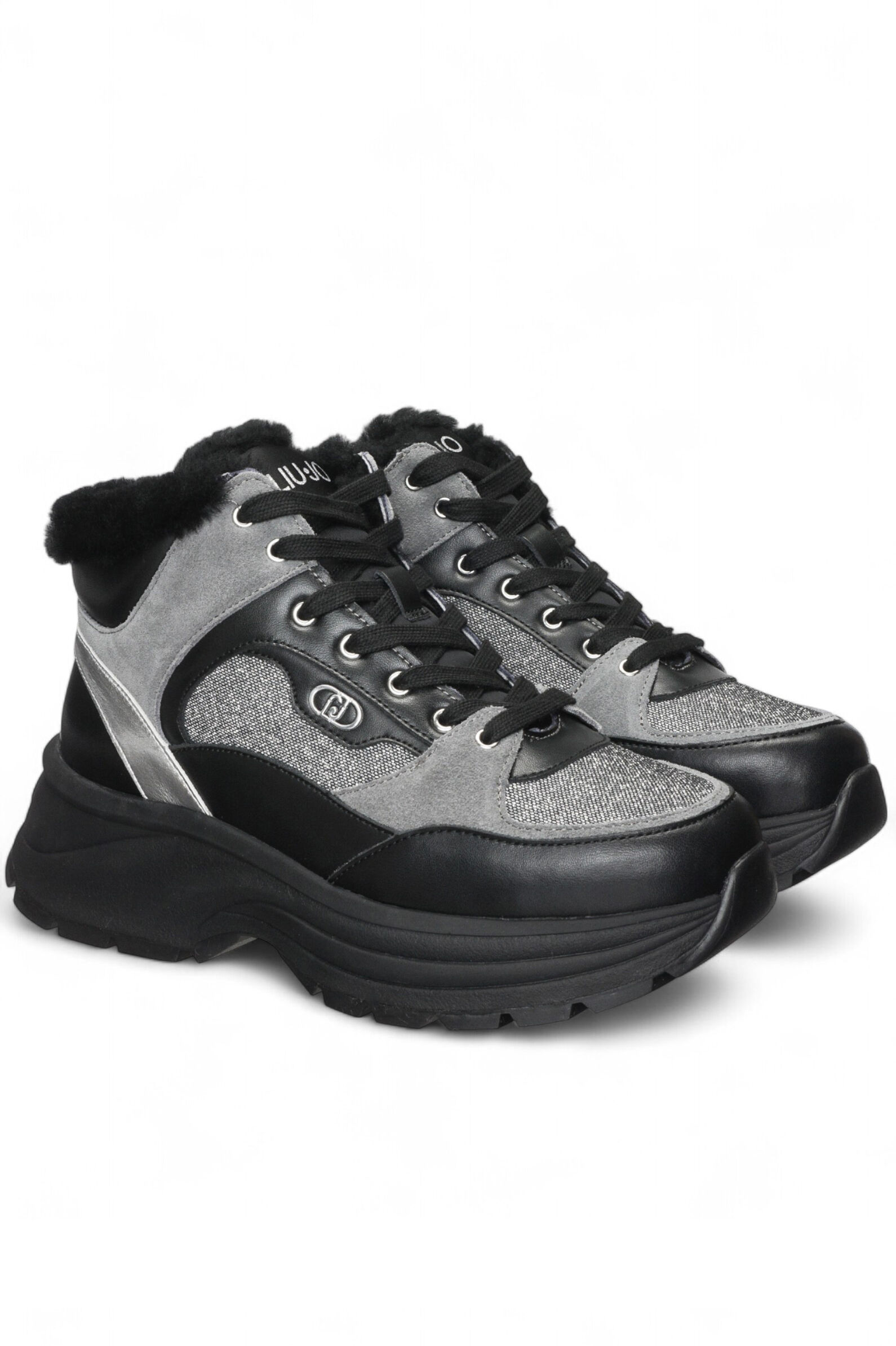 Ботинки жен. АРТ.BF5073PX78822222,чер-сереб,н.к-з-тек/н.м