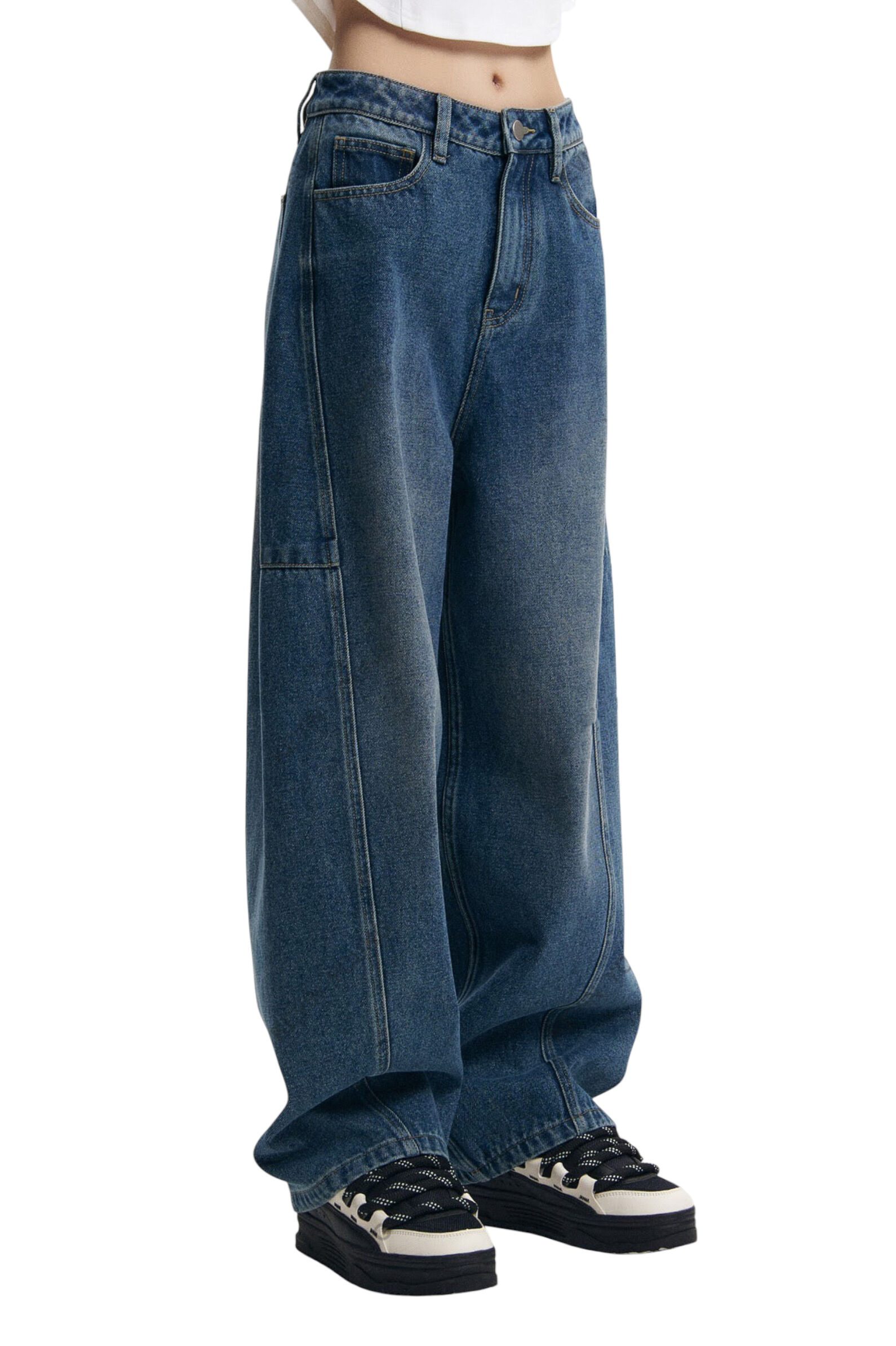 Джинсы дев. АРТ.AT125368,син,хл-пэ