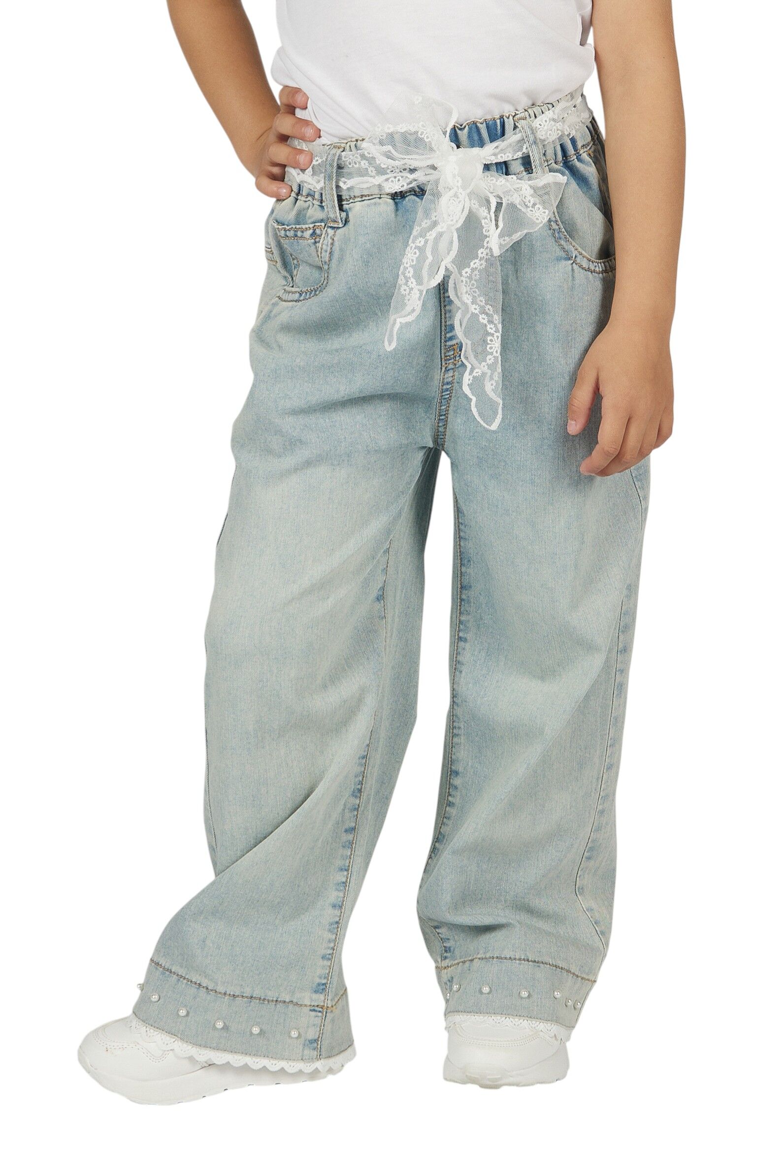 Джинсы дев. АРТ.G-JN26115,син,хл