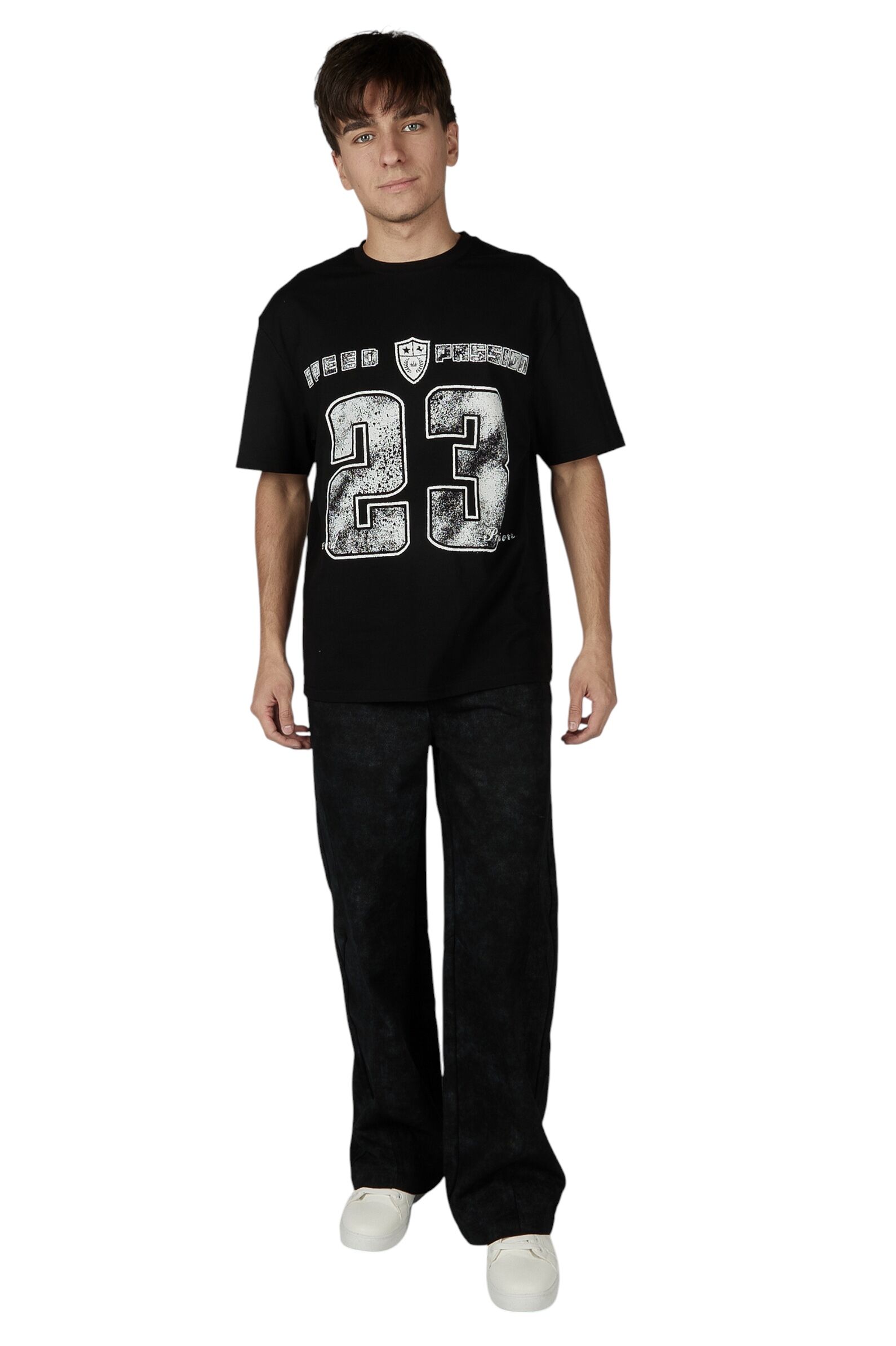 Футболка АРТ.B-TS36046,чер,хл-эл