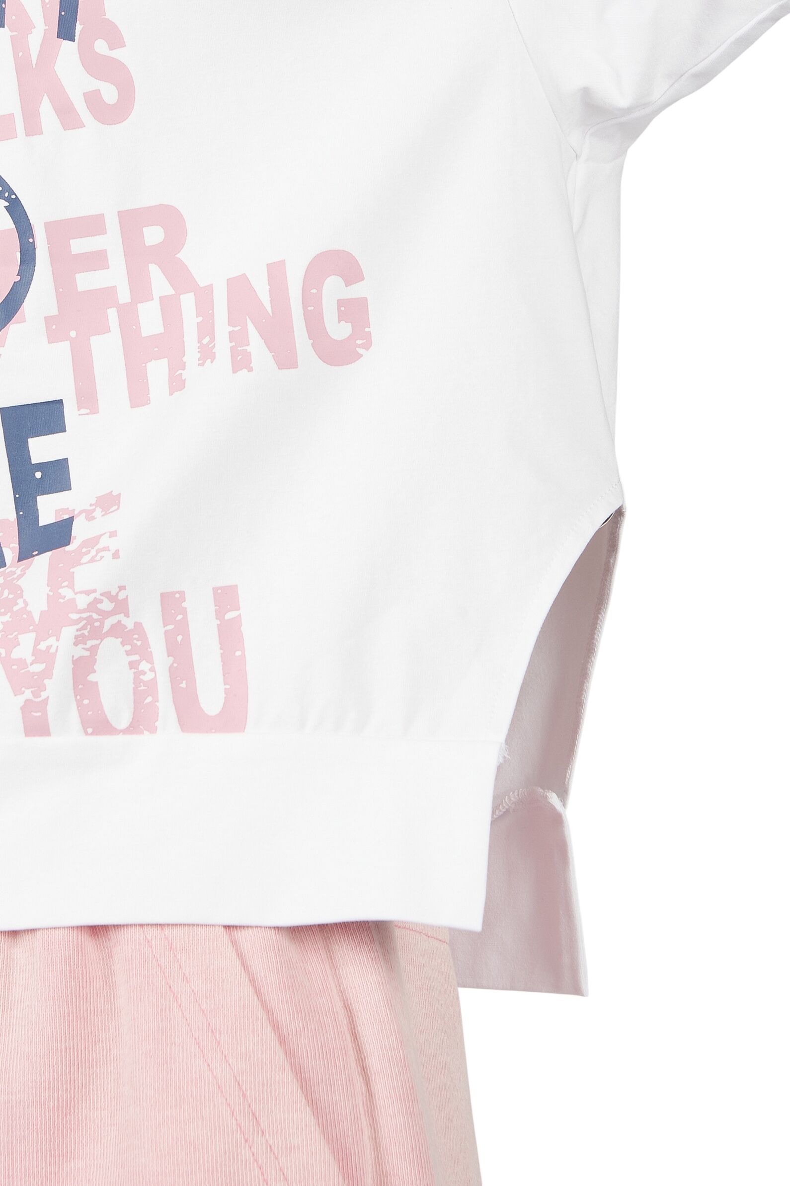 Футболка дев. АРТ.G-TS26004,бел-роз,хл-эл