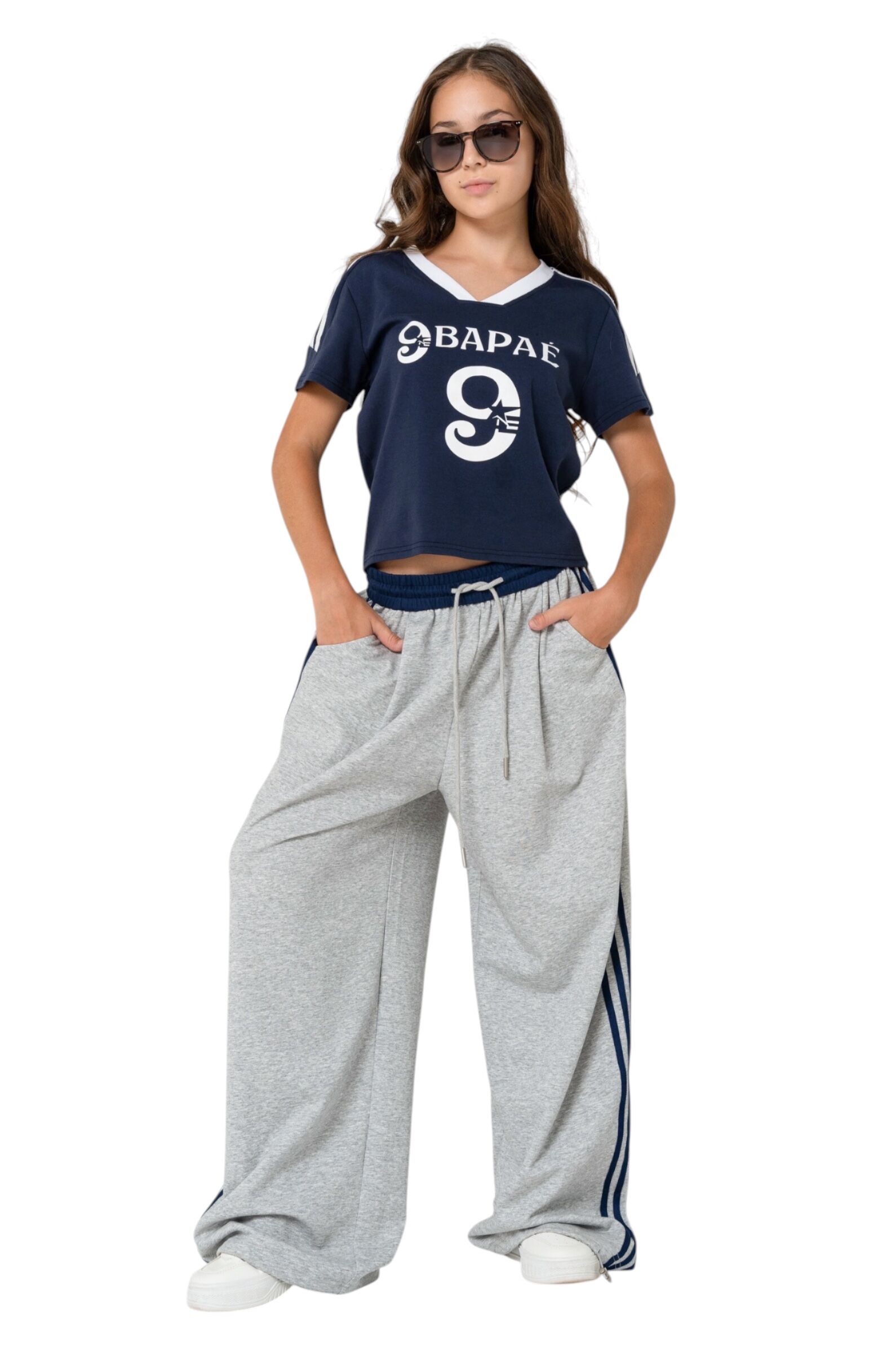 Футболка дев. АРТ.XS262005,син,хл-эл