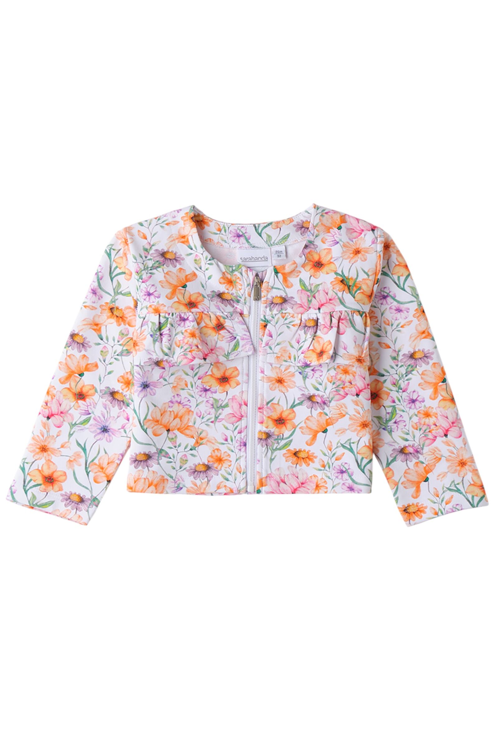 Кофта дев. АРТ.0.B305.00,бел-мул,хл-эл