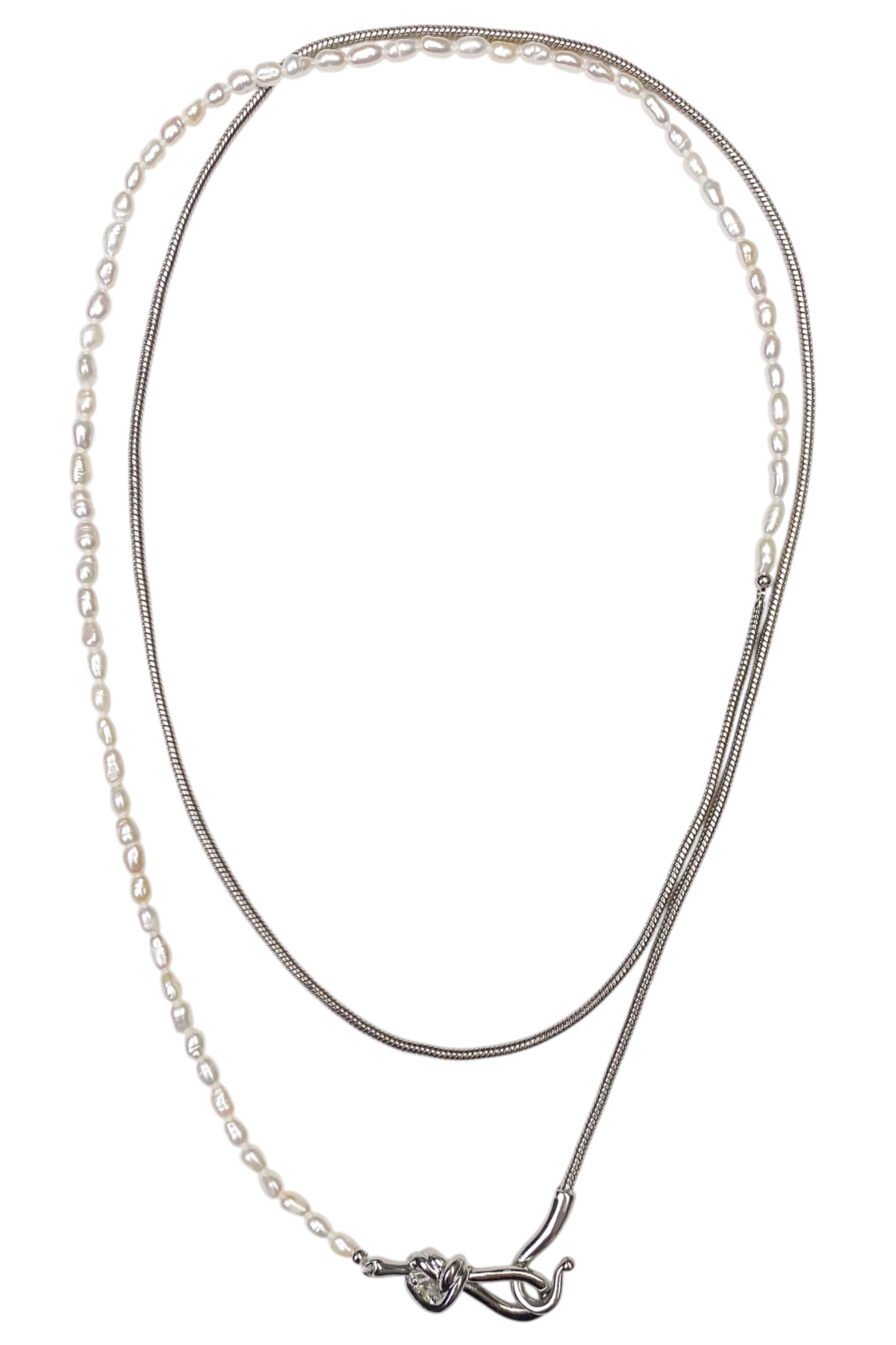 Колье АРТ.J.344,сереб-бел