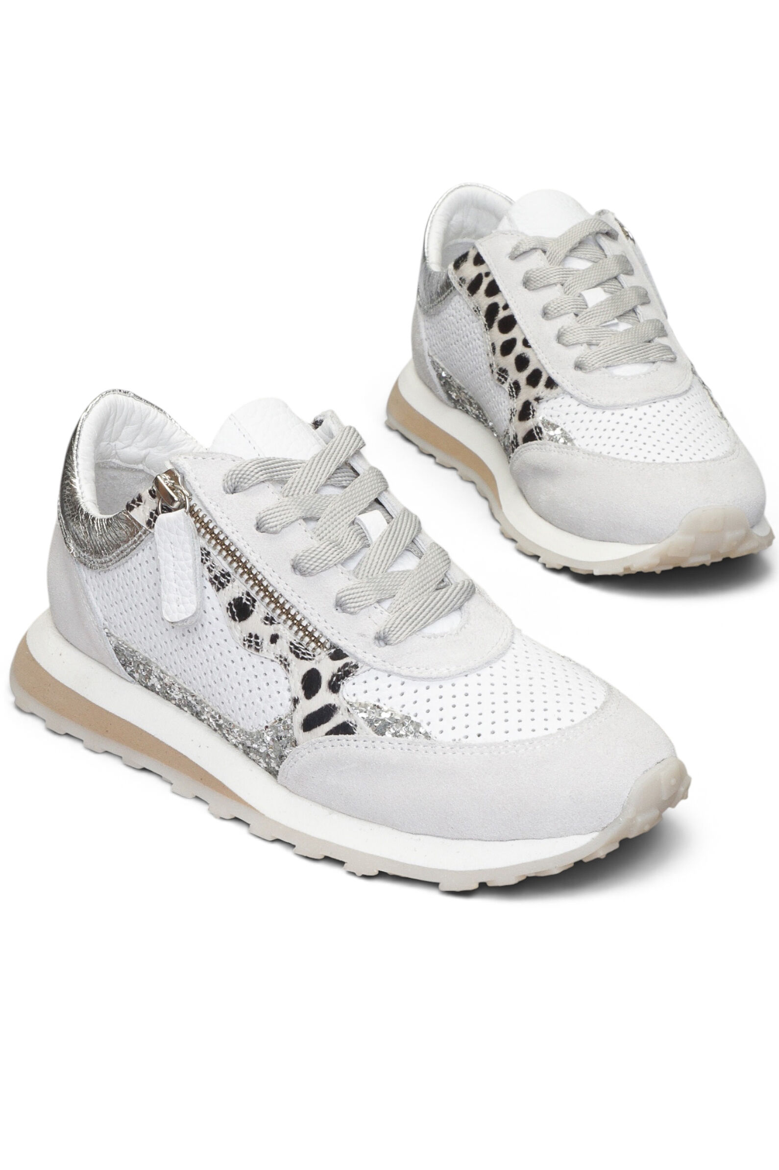 Кроссовки жен. АРТ.26YA-0100-B,бел-сер,н.к-з/н.к