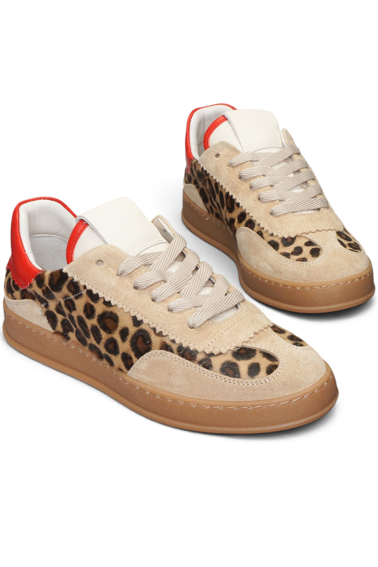 Кроссовки жен. АРТ.26YA-0204-T,беж-леоп,н.з-пони/н.к