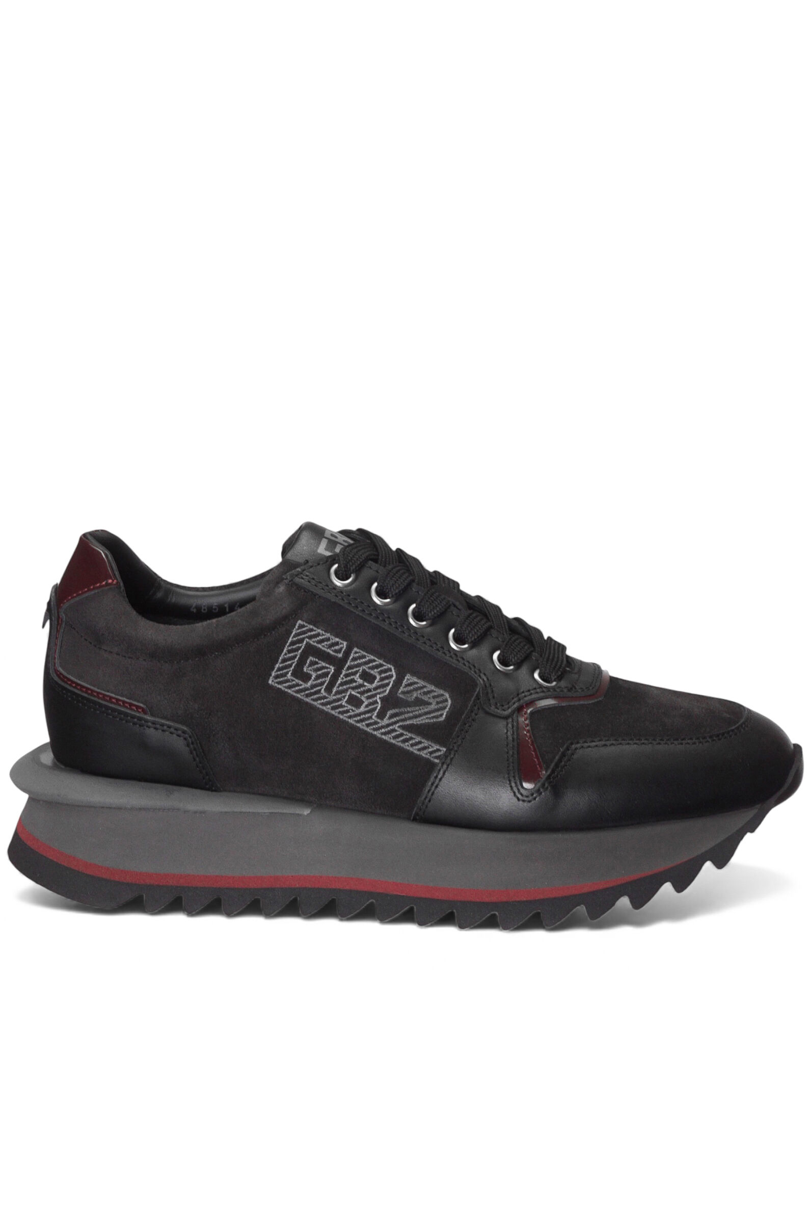 Кроссовки муж. АРТ.48514-B,чер-бордо,н.к-з/н.к