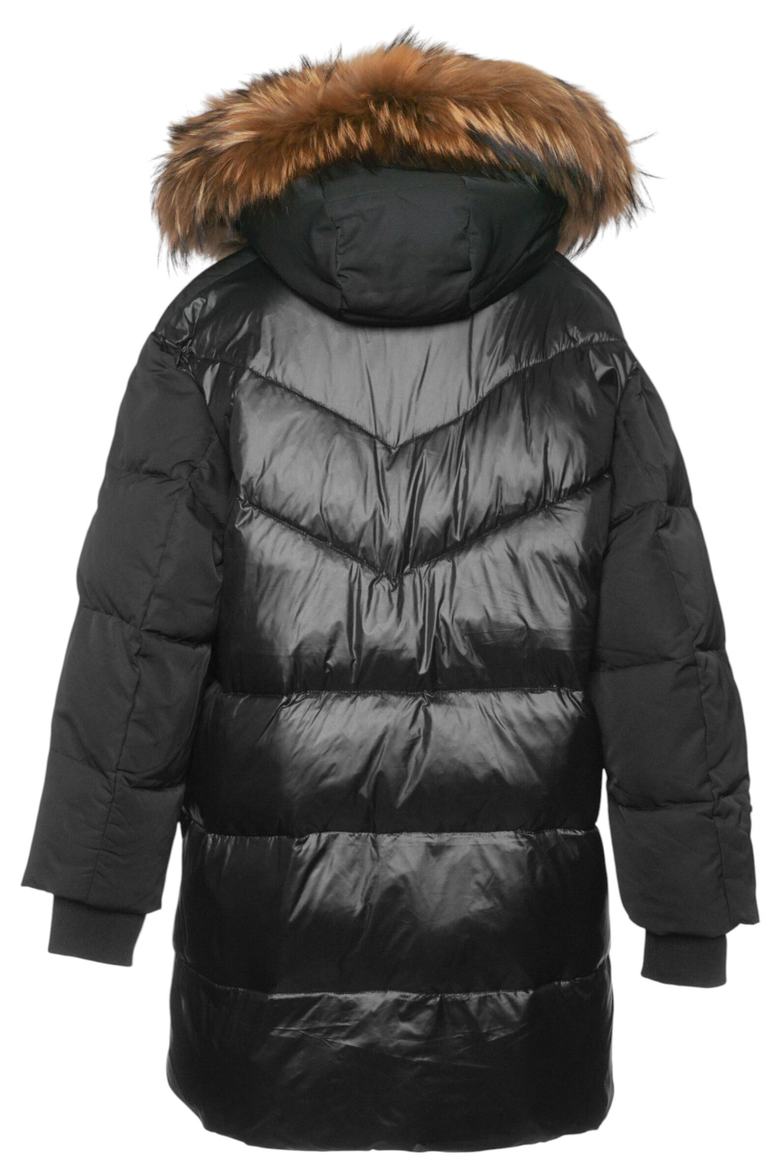 Пальто мал. АРТ.506S,чер,нейл/пэ/биопух