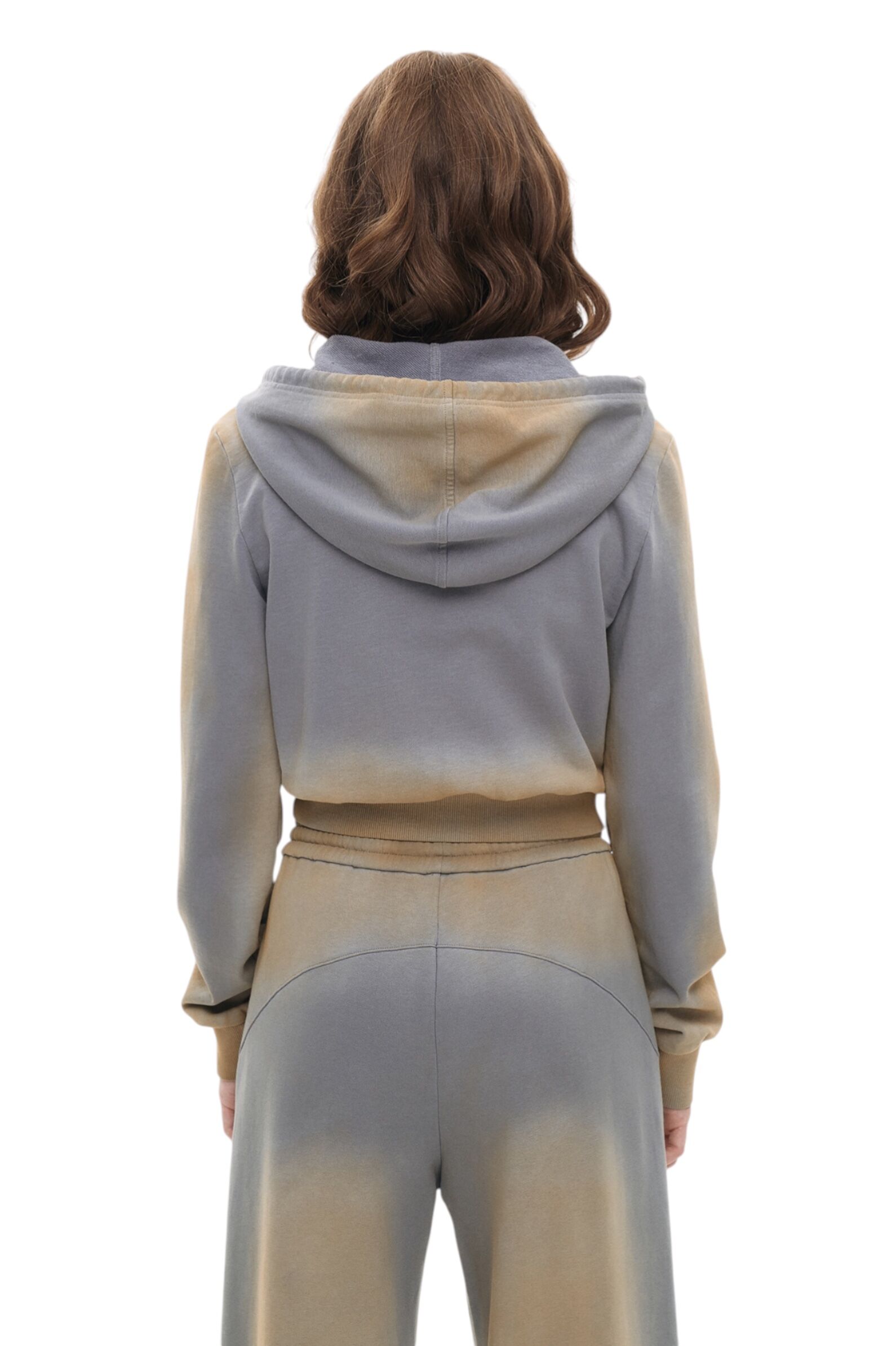 Толстовка дев. АРТ.AA236181,сер-беж,хл