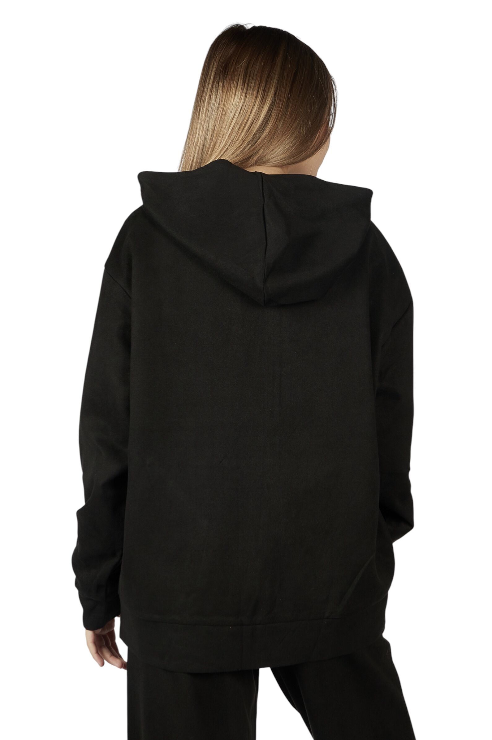 Толстовка дев.АРТ.G-HDZ26019,чер,вис-эл