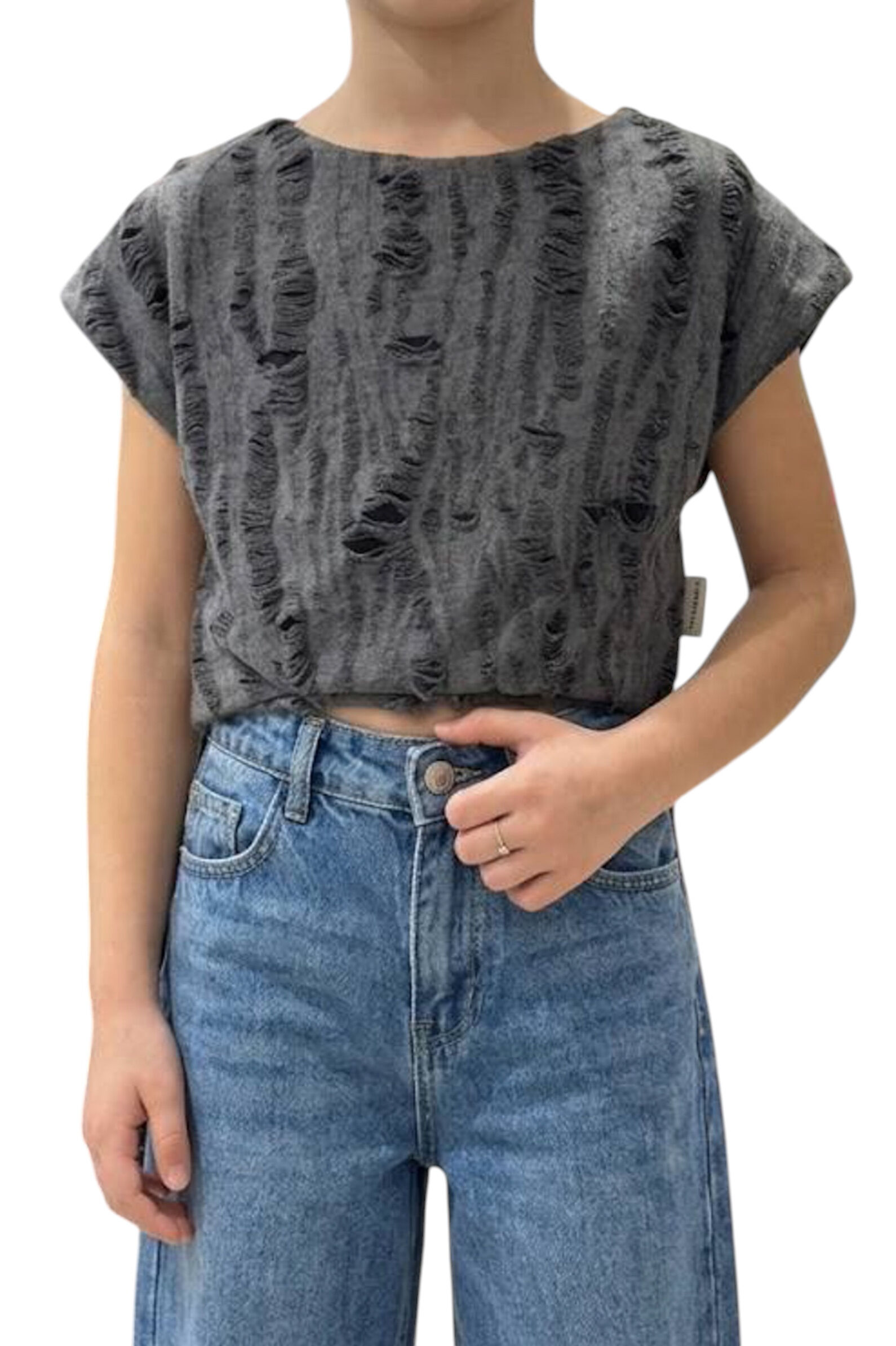 Топ дев. АРТ.SR26D101,сер,хл-эл