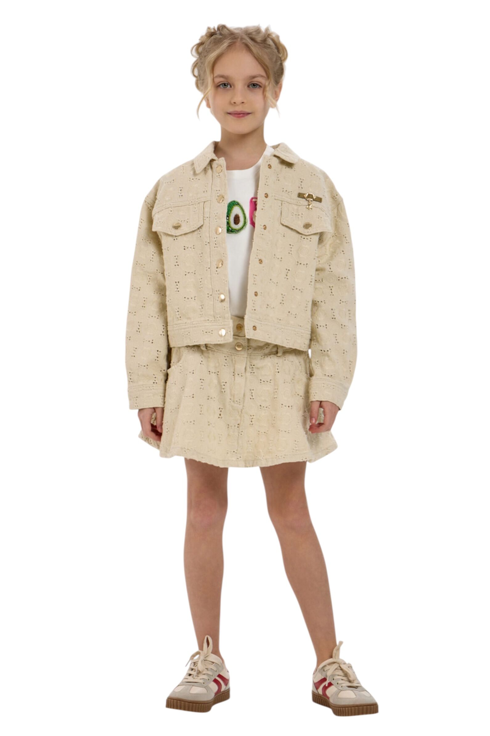 Жакет дев. АРТ.43.136,беж,хл