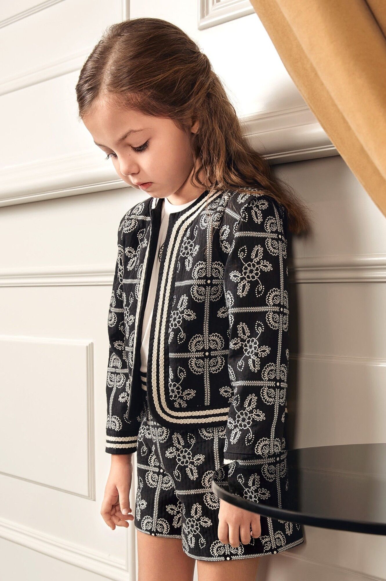 Жакет дев. АРТ.5840,чер-бел,пэ-хл